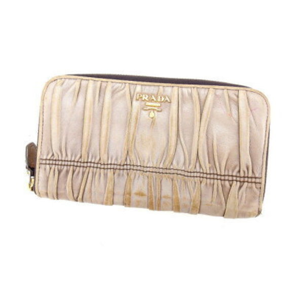 Prada long Wallet gray beige - Picture 1 of 6